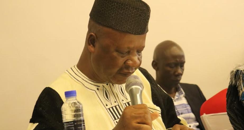 Min. Francis Sackilla Nyumalin speaks at the Renaming Ceremony of the Ministry of Internal Affairs to the Ministry of Local Government