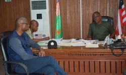 Assistant Minister Orlando Armah, UNDP Liberia Resident Representative Engages Local Stakeholders in Lofa County.