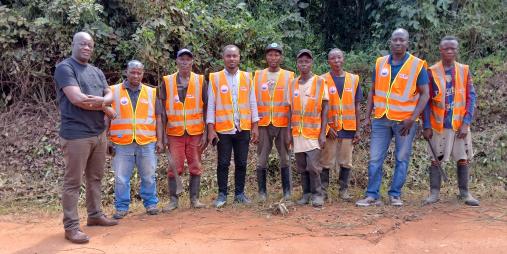 The Assistant Minister for Technical Services at the Ministry of Internal Affairs, Orondo F. Armah, is leading a delegation on an inspection tour across Nimba and Lofa Counties to assess the progress of roadside brushing activities. 